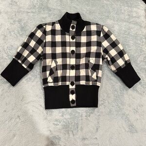 Black and white plaid jacket